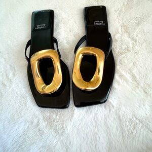 Jeffery Campbell Liniques Sandals  leather size 8